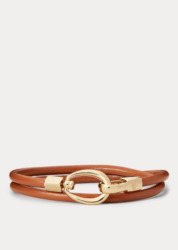 Ralph Lauren Læder Wrap Armbånd Dame Danmark (MGWTR6548)